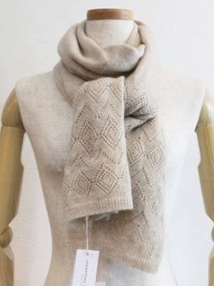 JOHNSTONS (ジョンストンズ) カシミヤ ニットストール オフ