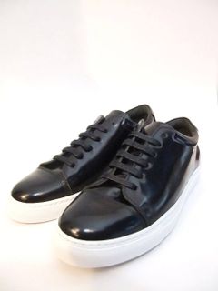 NAVY SPAZZOLATO レザースニーカー  (ネイビー)