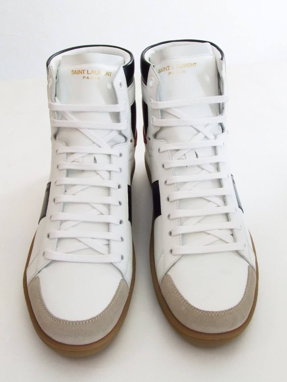 SAINT LAURENT by HEDI SLIMANE - panelled hi-top sneakers SAINT LAURENT by HEDI SLIMANE - panelled hi-top sneakers