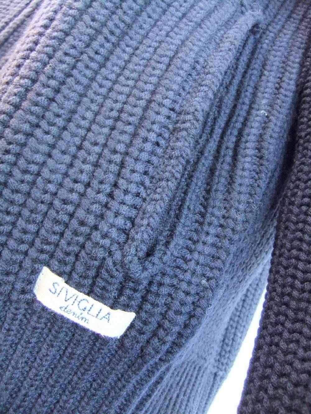 ローゲージスタンドカラーニット(NAVY)