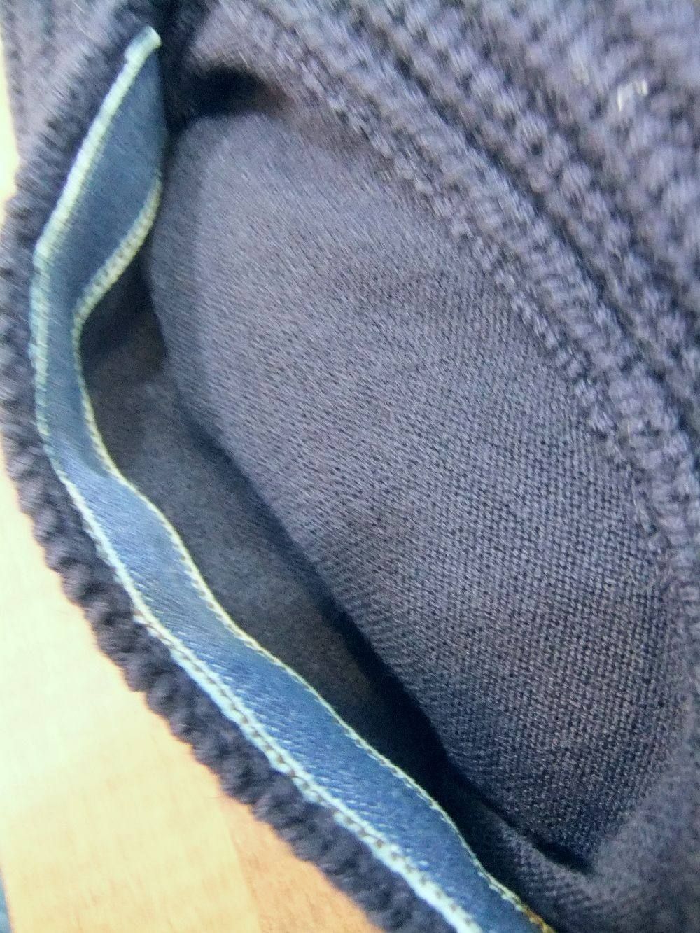 ローゲージスタンドカラーニット(NAVY)