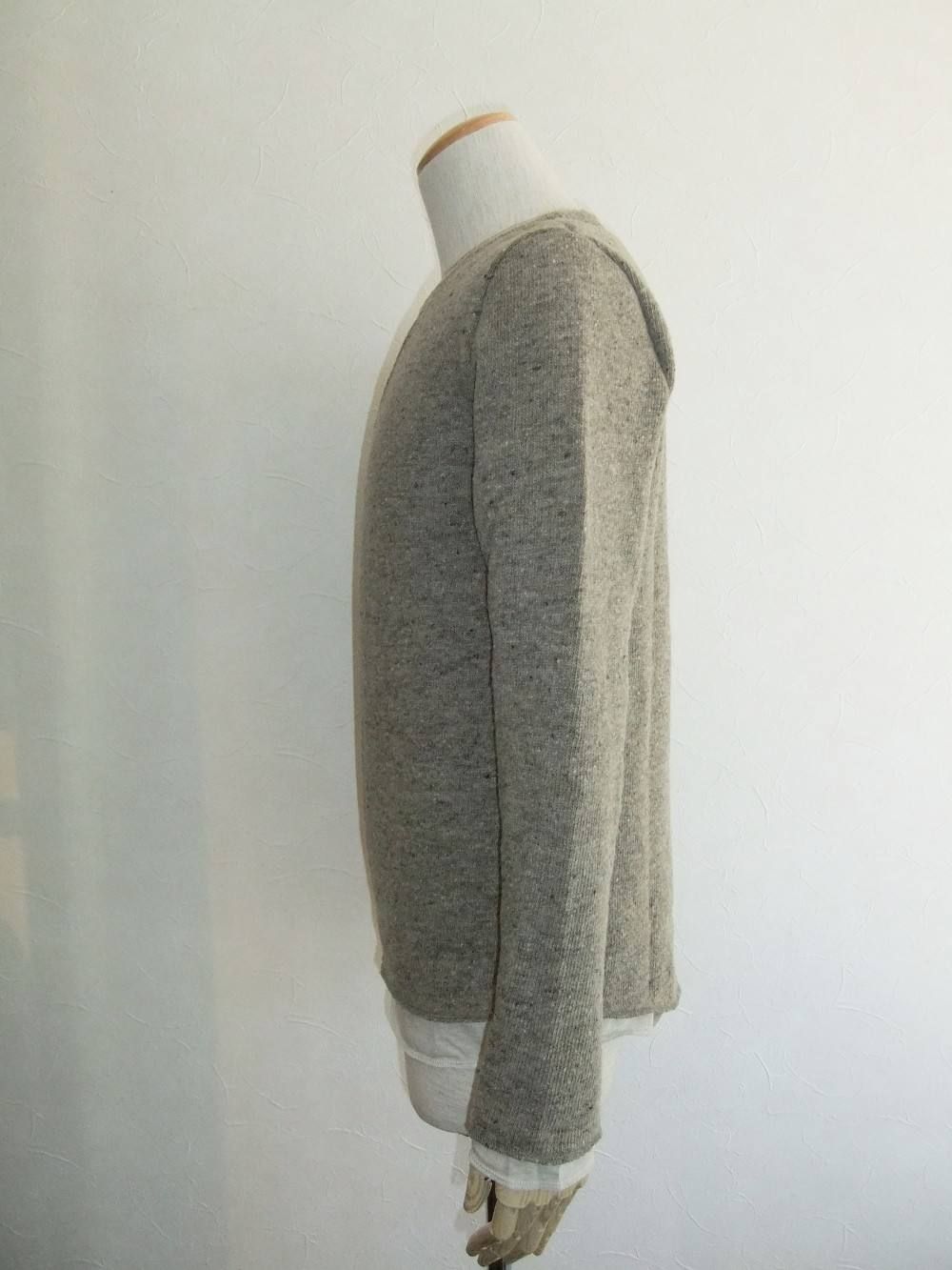WOOL LAYERED CREW SWEATER