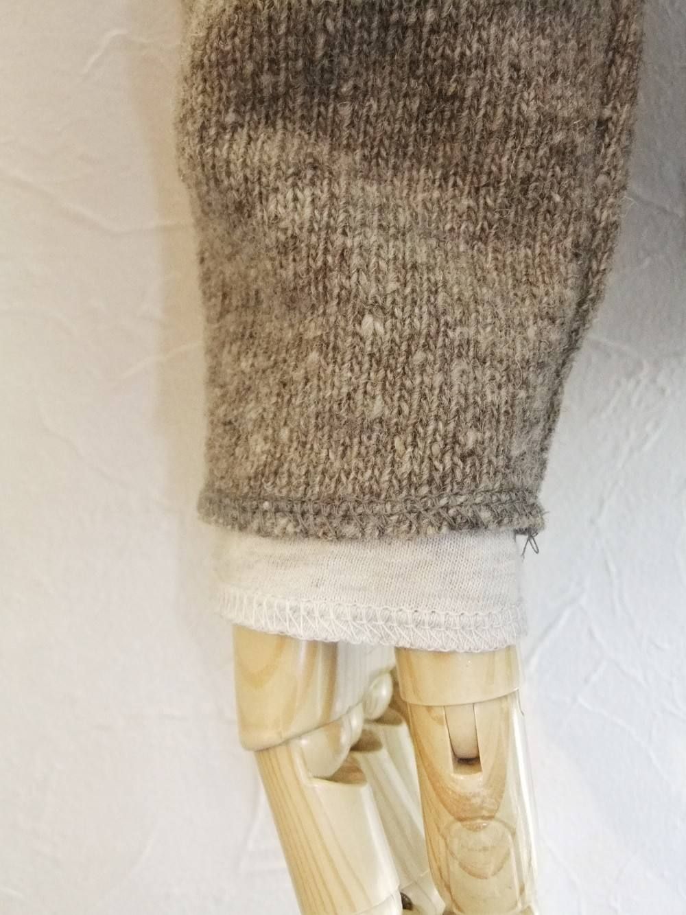 WOOL LAYERED CREW SWEATER