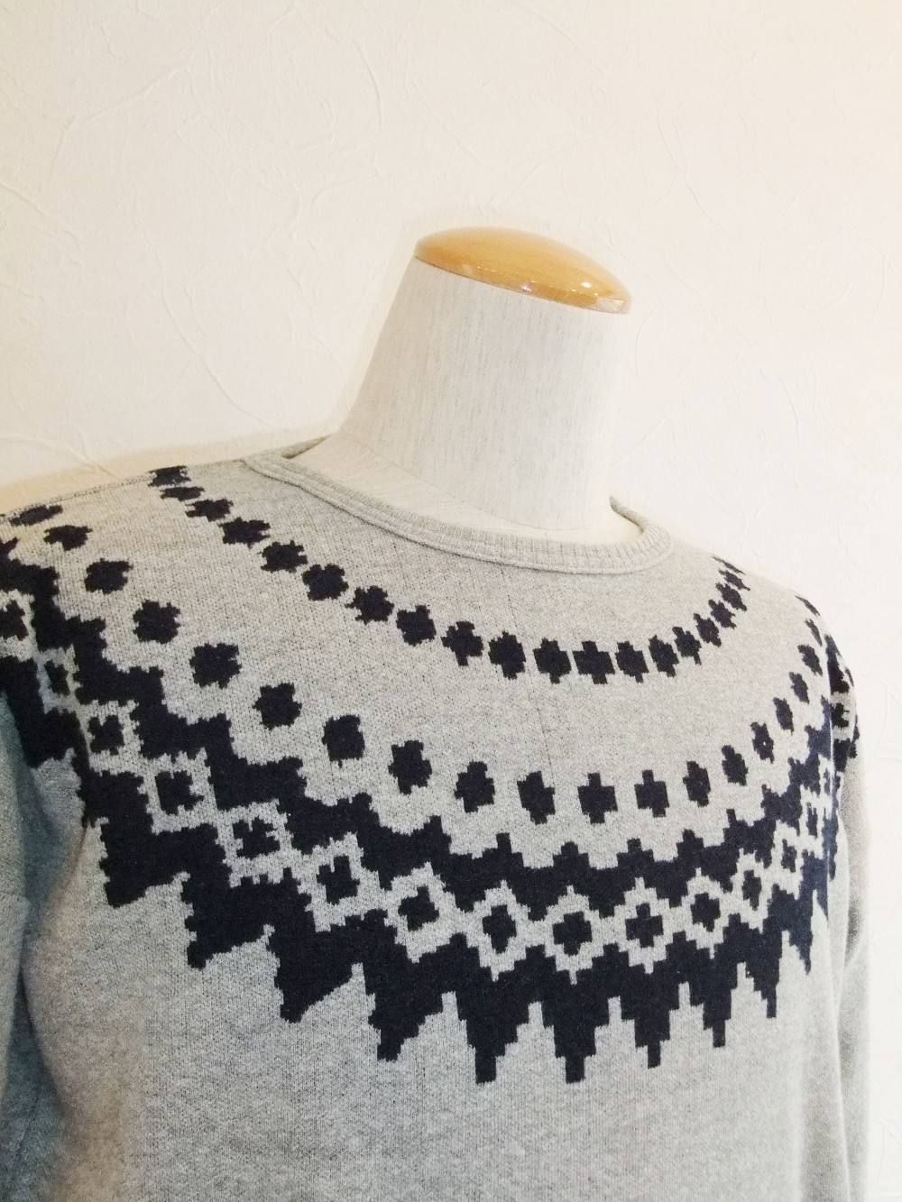 SNOW PATTERN KNIT CREW