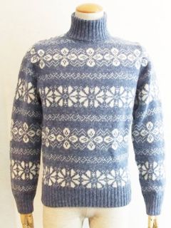 ノルディック柄 タートルネックセーター  HE423017