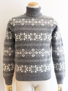 ノルディック柄 タートルネックセーター  HE423017