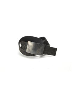 HIPPO Leather カバ墨染めバックルベルト404-01