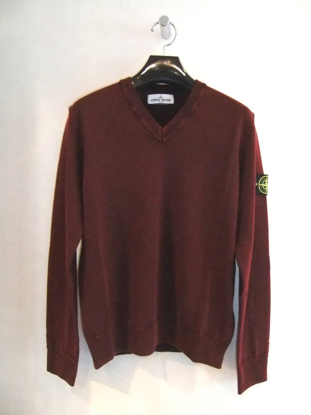 STONE ISLAND - OVER-DYEING V-NECK KNIT | 4.444glad