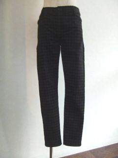 コットン混ストレッチ別珍千鳥柄オパール加工パンツ
