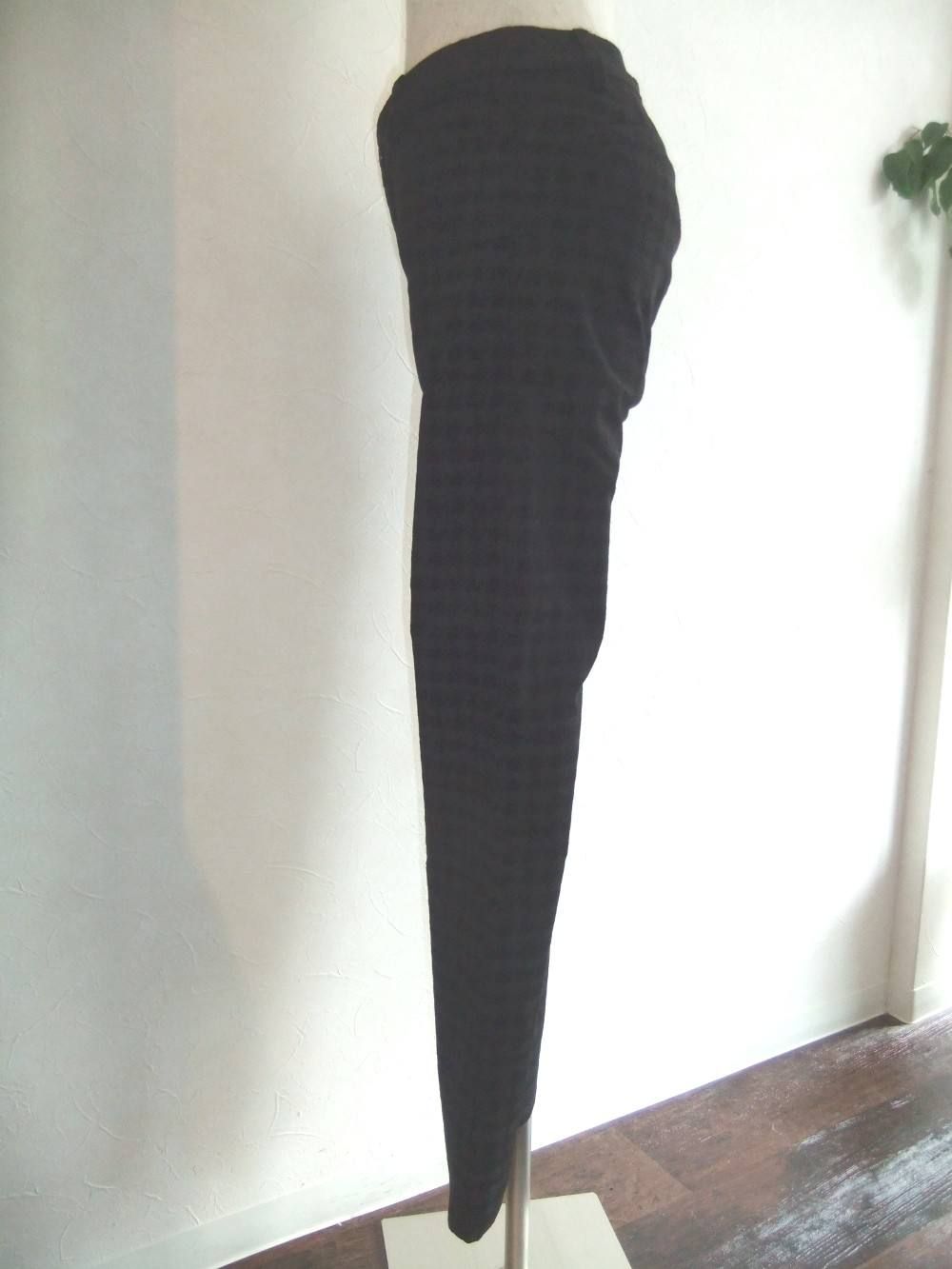 コットン混ストレッチ別珍千鳥柄オパール加工パンツ