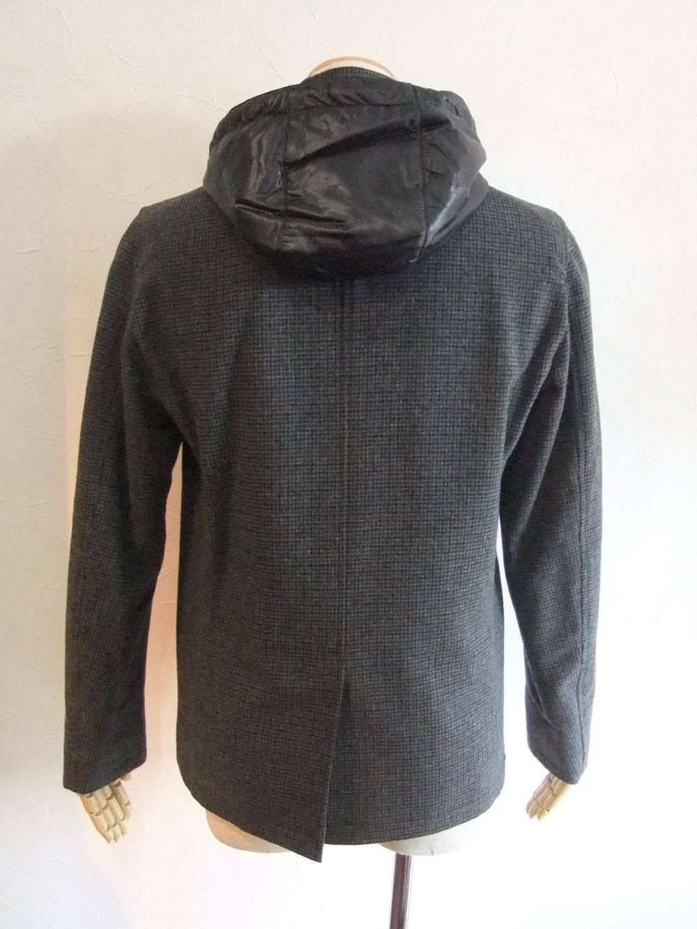 フード付ジャケットコート(Grey)