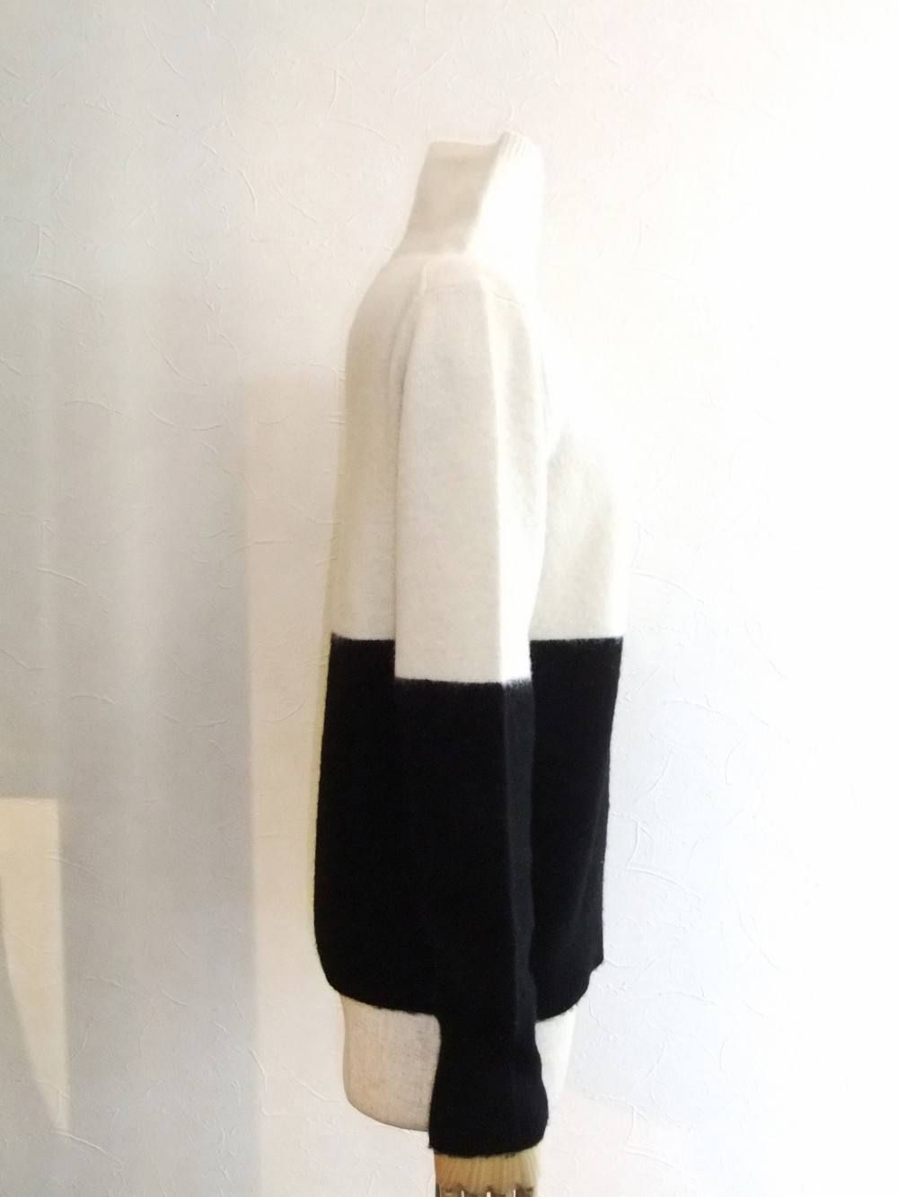 WOOL x CASHMERE TWO TONE KNIT