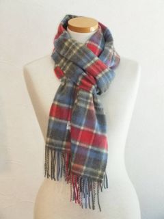 JOHNSTONS (ジョンストンズ) カシミヤ ストール ブルー チェック