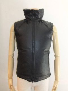 Kangaroo Leather + White Goose Detached Down Vest