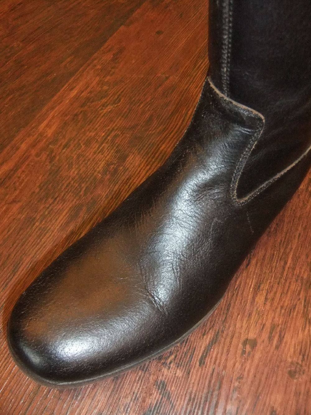 BACK ZIPPERED BOOTS XC01 (BLACK)
