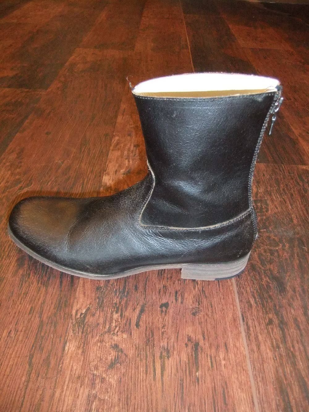 BACK ZIPPERED BOOTS XC01 (BLACK)
