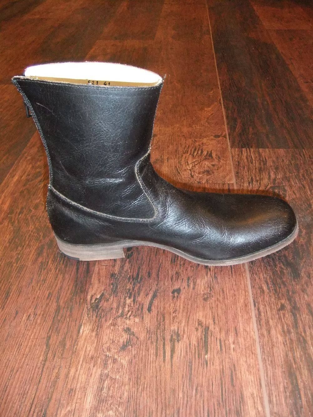 BACK ZIPPERED BOOTS XC01 (BLACK)