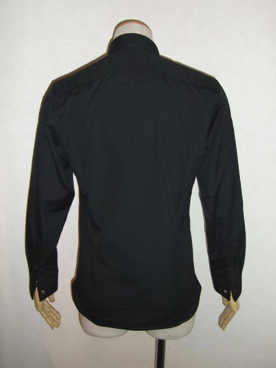 CREEN コットンシャツ+シープレザー1306-01(Black)