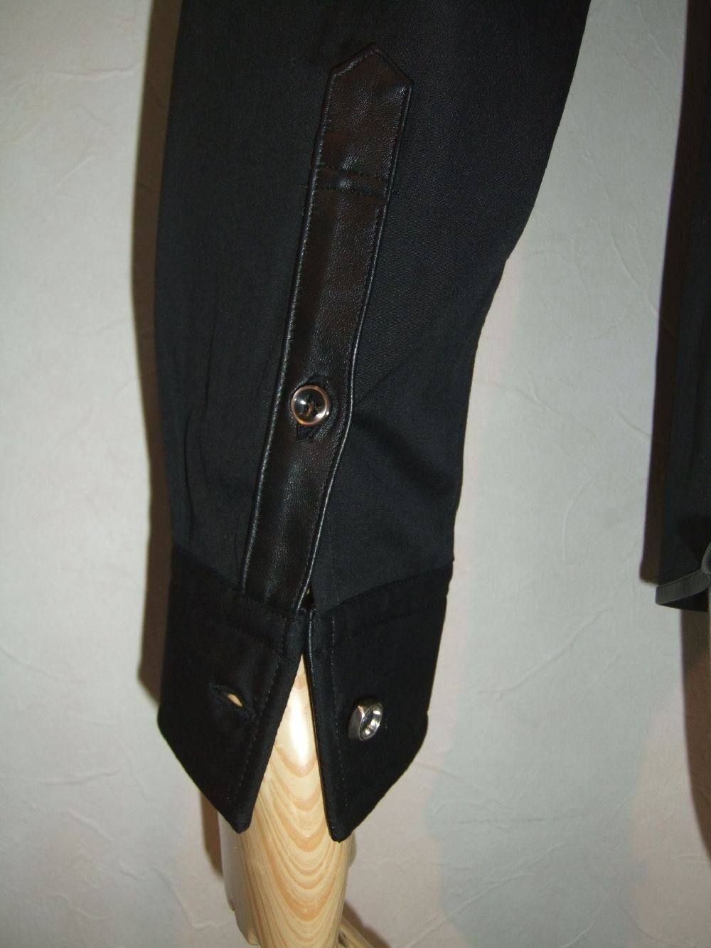 CREEN コットンシャツ+シープレザー1306-01(Black)