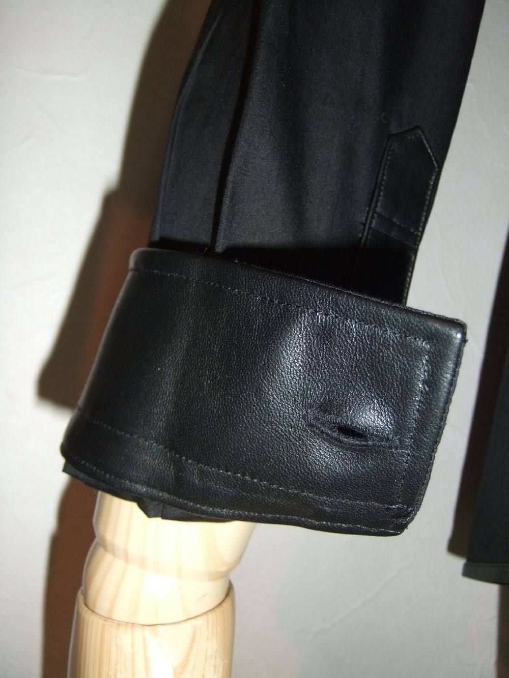 CREEN コットンシャツ+シープレザー1306-01(Black)
