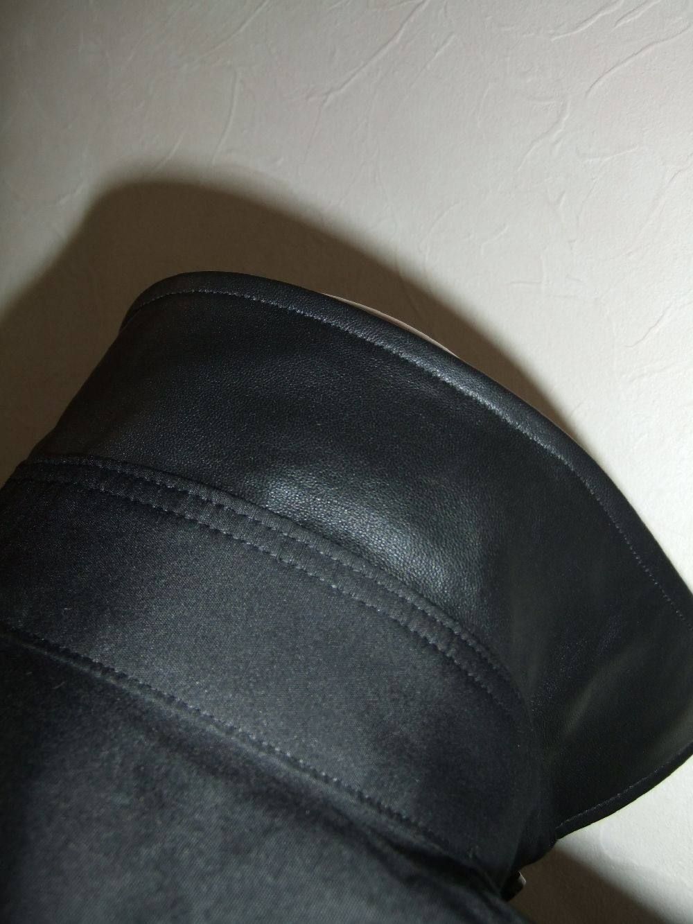 CREEN コットンシャツ+シープレザー1306-01(Black)
