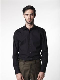 CREEN コットンシャツ+シープレザー1306-01(Black)