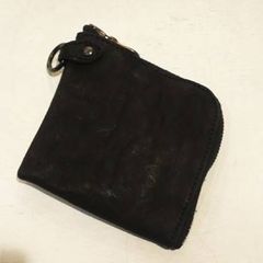 ダブルショルダーレザー製品染め コインケース 318-15(BLACK)