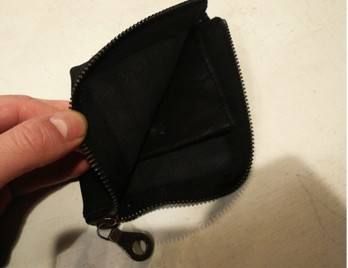 ダブルショルダーレザー製品染め コインケース 318-15(BLACK)