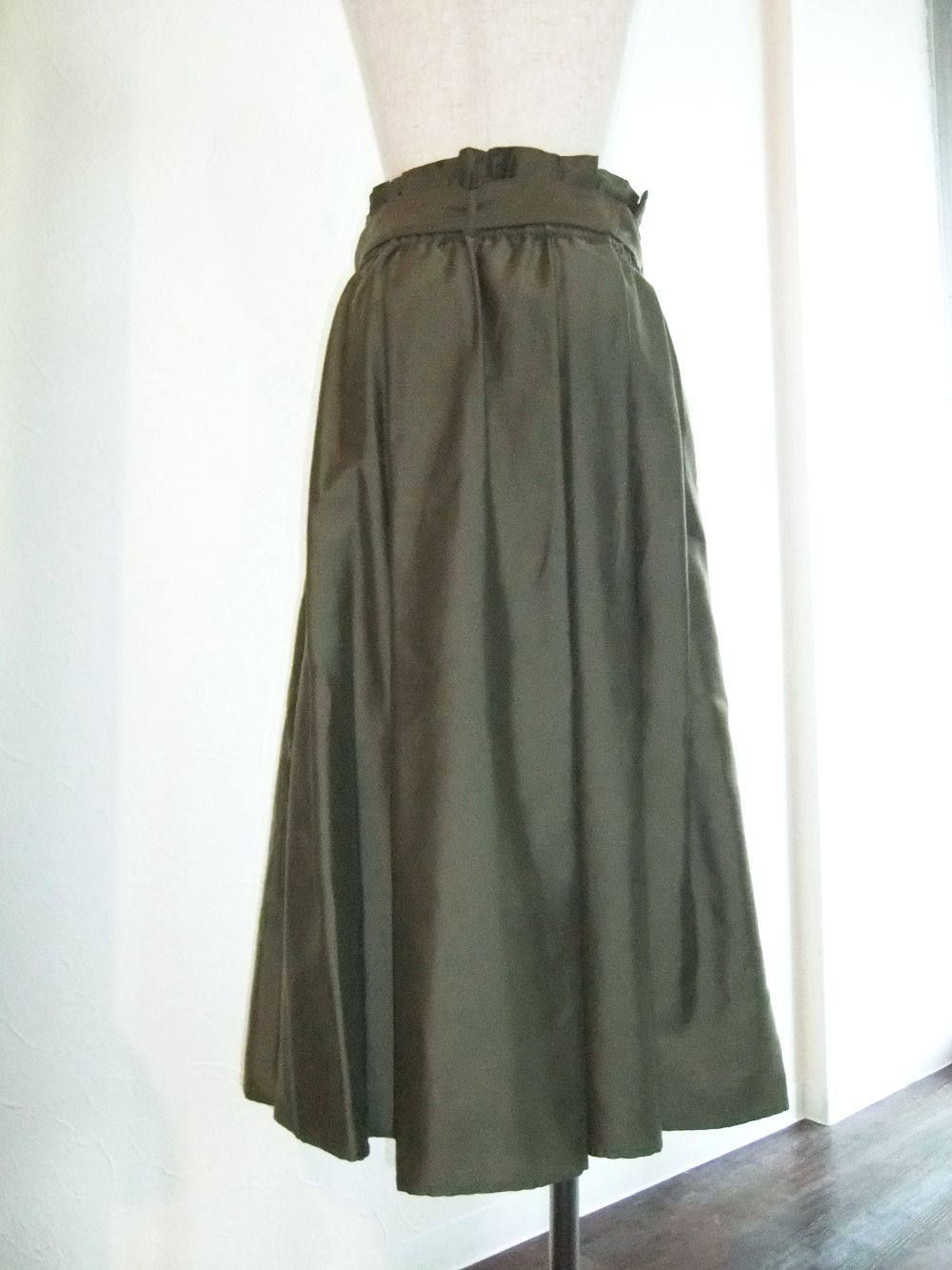 テンセルコットン ミリタリー ロング スカート