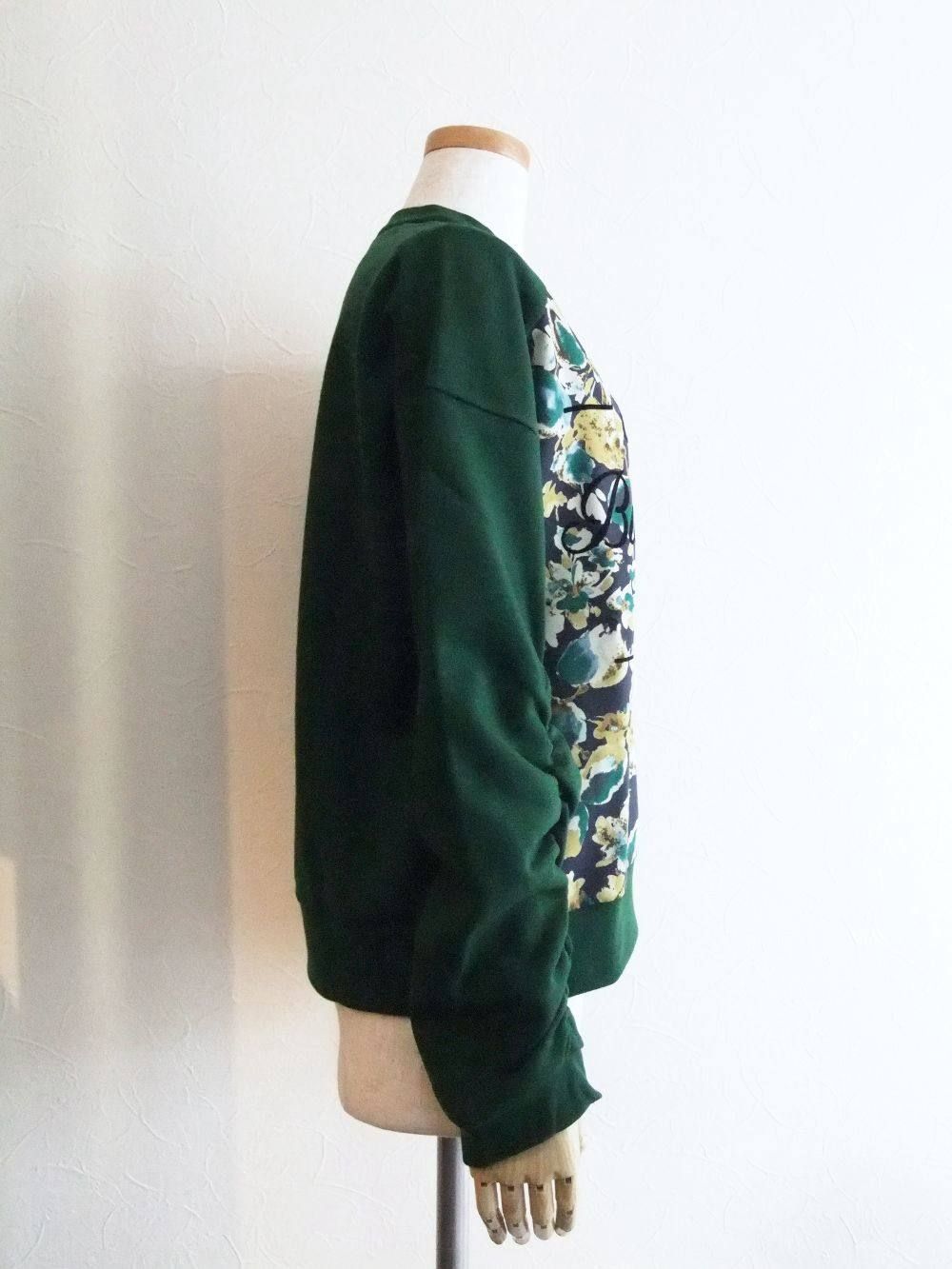 花柄プリント スウェット Tシャツ