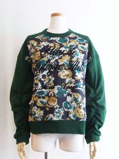 花柄プリント スウェット Tシャツ