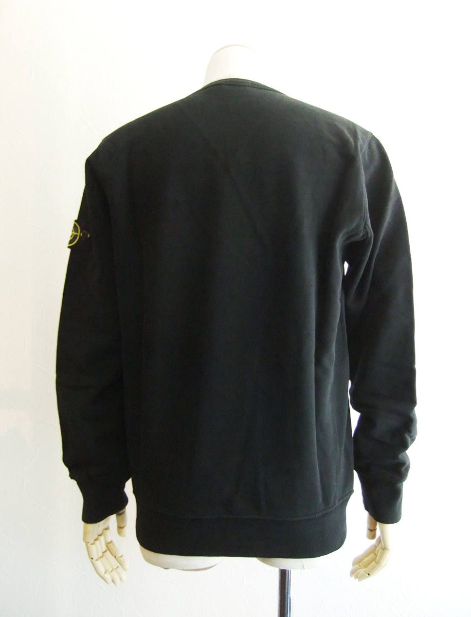 ガーメントダイ クルーネック スウェット (BLACK)