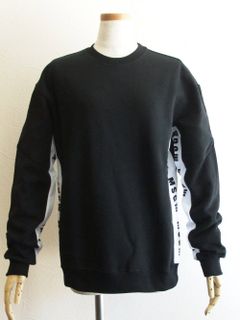 《LADIES》 サイド ロゴ切替え スウェット トレーナー (BK)  MDM83-TS174778