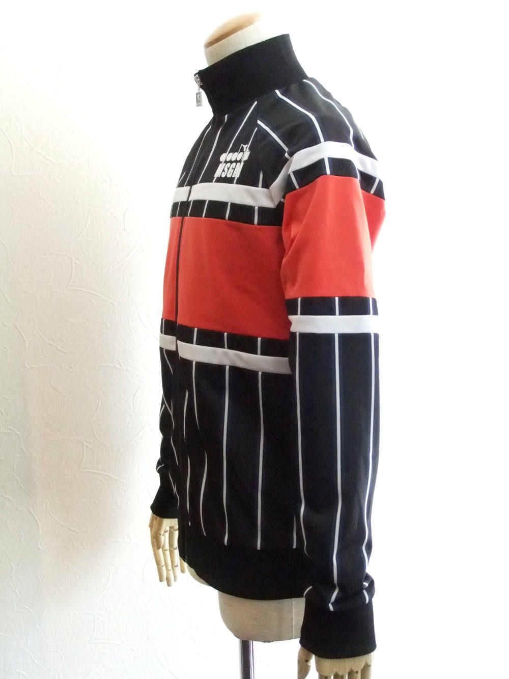 MSGM diadora トラックジャケット MSGM diadora トラックジャケット ジャージ ストライプ L程
