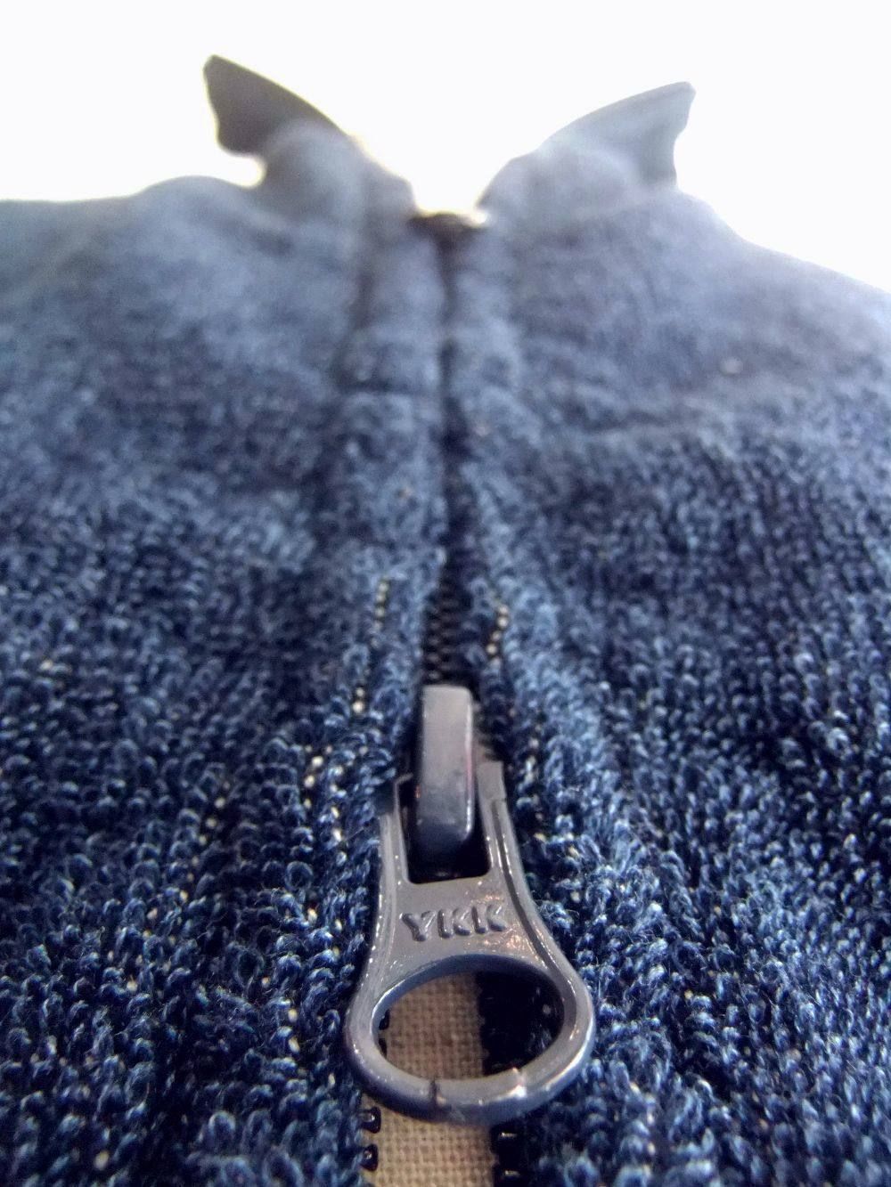 インディゴ染めパイル ZIP ジャケット