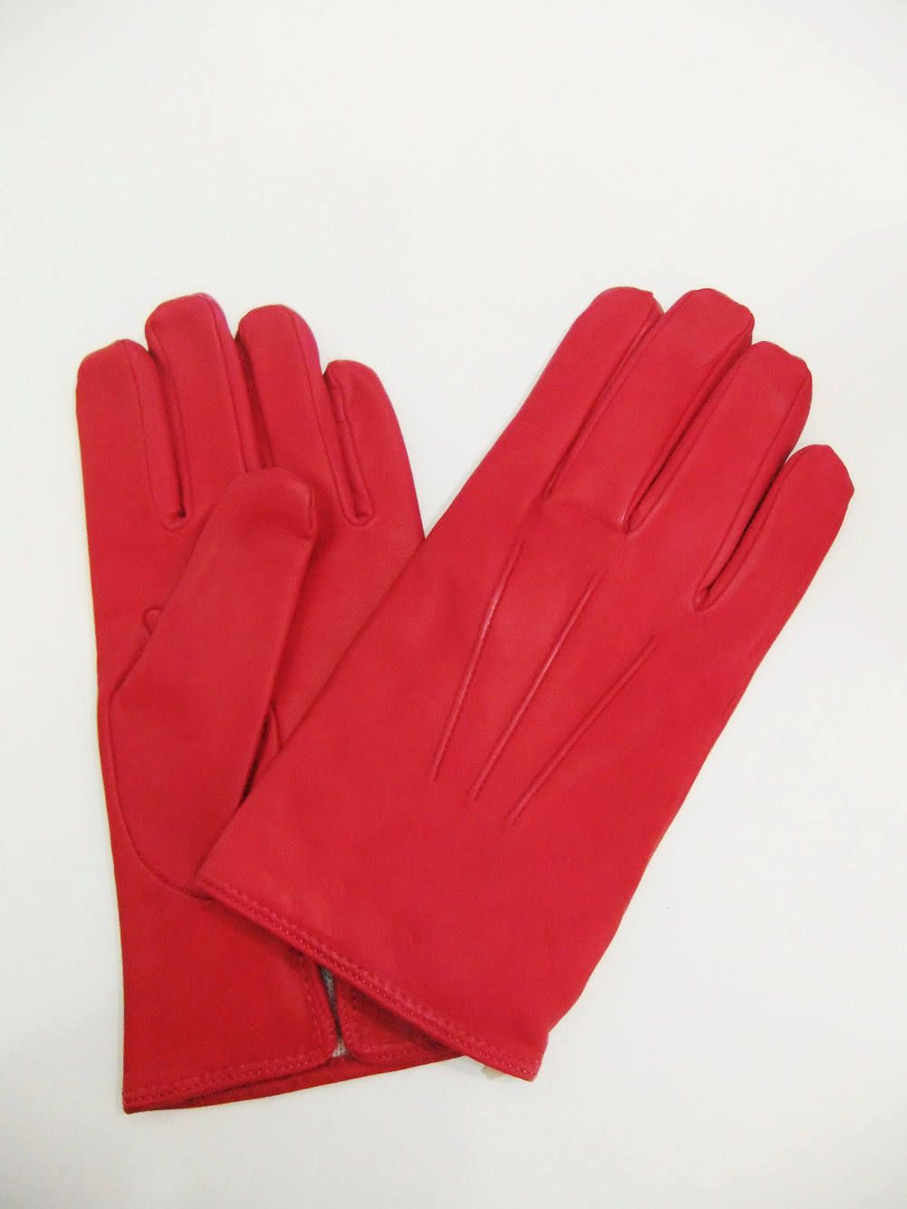 手袋（メローラ ) イタリア製 レディース手袋 レザー スウェード カシミア レッド MEROLARakumarutto