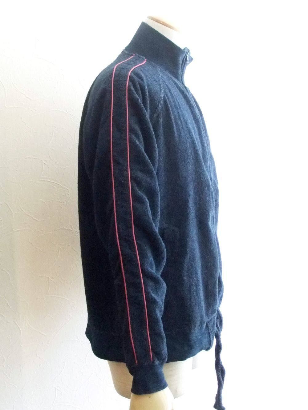 インディゴ染めパイル ZIP ジャケット