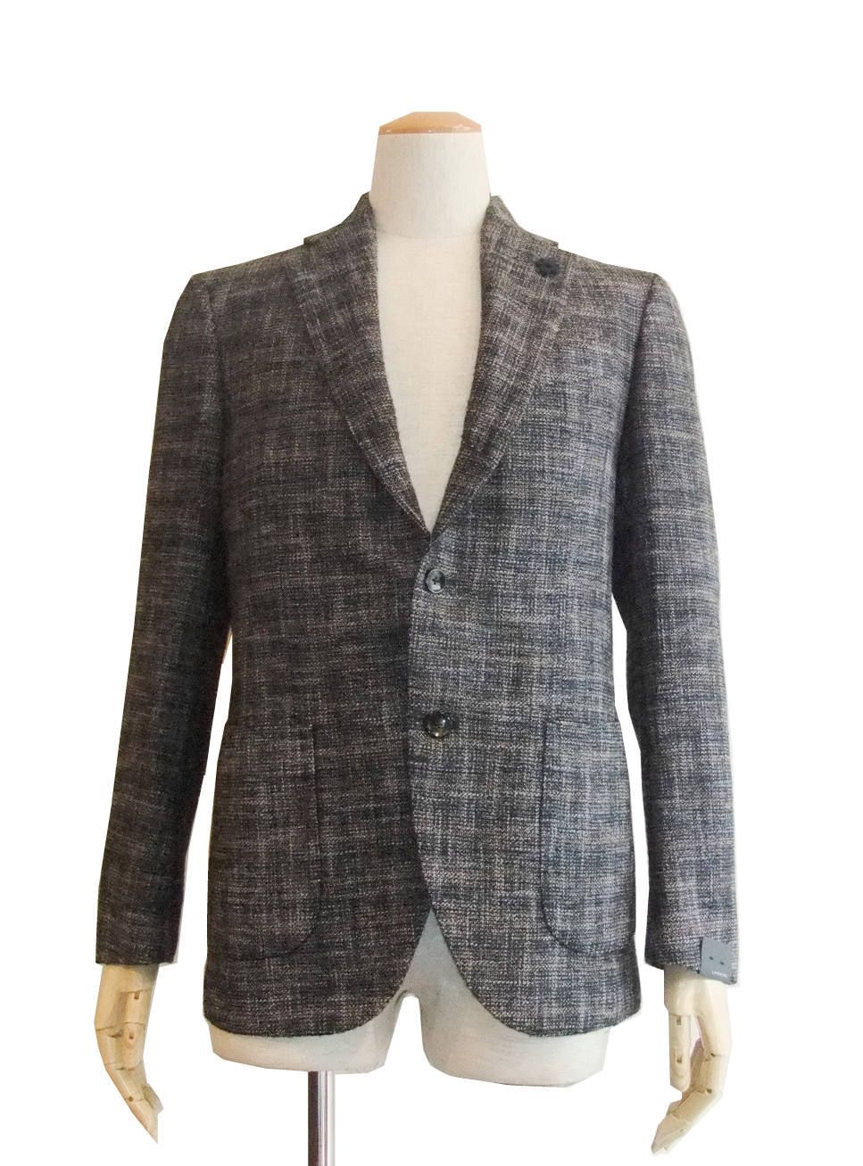 LARDINI EASY グレンチェック ウール3Bジャケット LARDINI - EASYイージー チェック 3Bジャケット IE039AQ-49209
