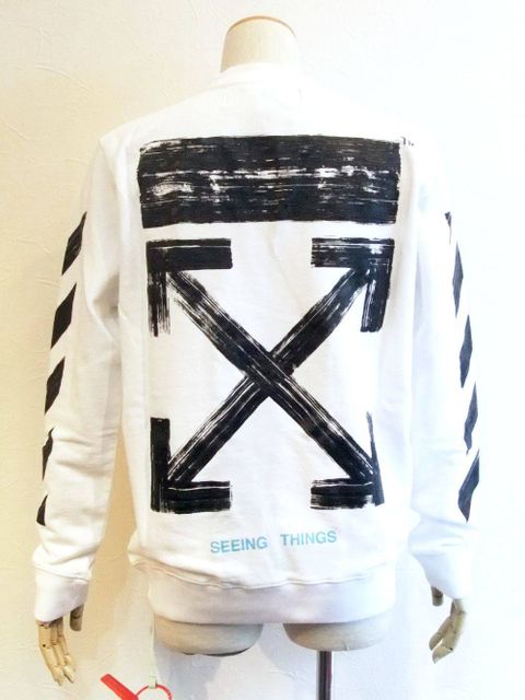 OFF-WHITE 回りくどい オフホワイト SEEING THINGSマフラー 