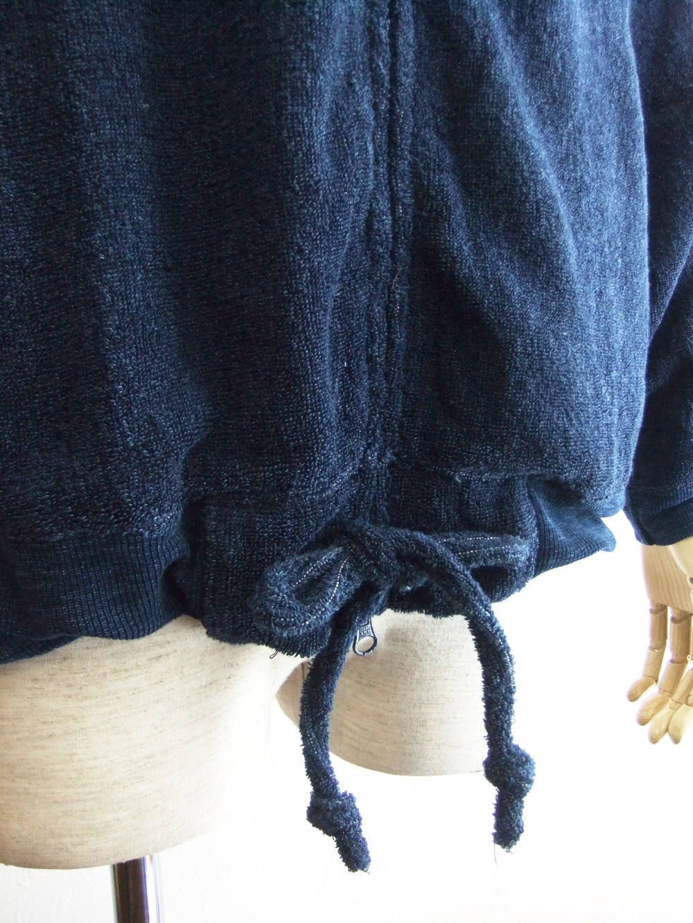 インディゴ染めパイル ZIP ジャケット
