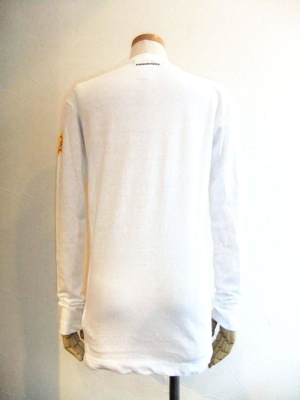 DSQUARED2 LADIES (ディースクエアード)  クルーネック プリント長袖Tシャツ