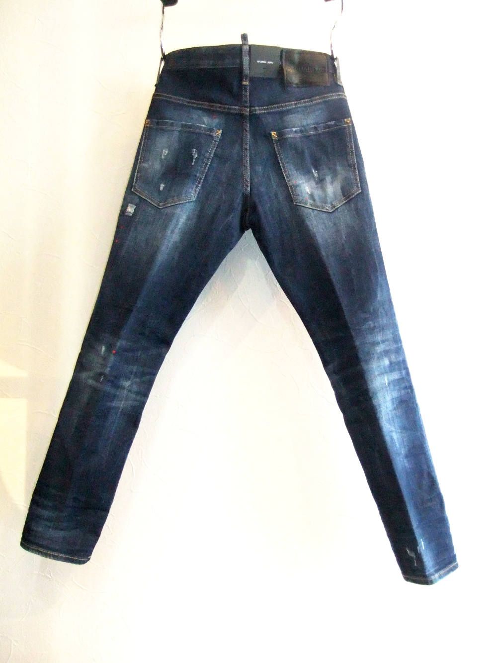 Dsquared2 - SKATER JEAN 鳥刺繍 DARK TATTO BIRDS WASH フロントジップ スケーター ジーンズ  S74LB0355 | 4.444glad