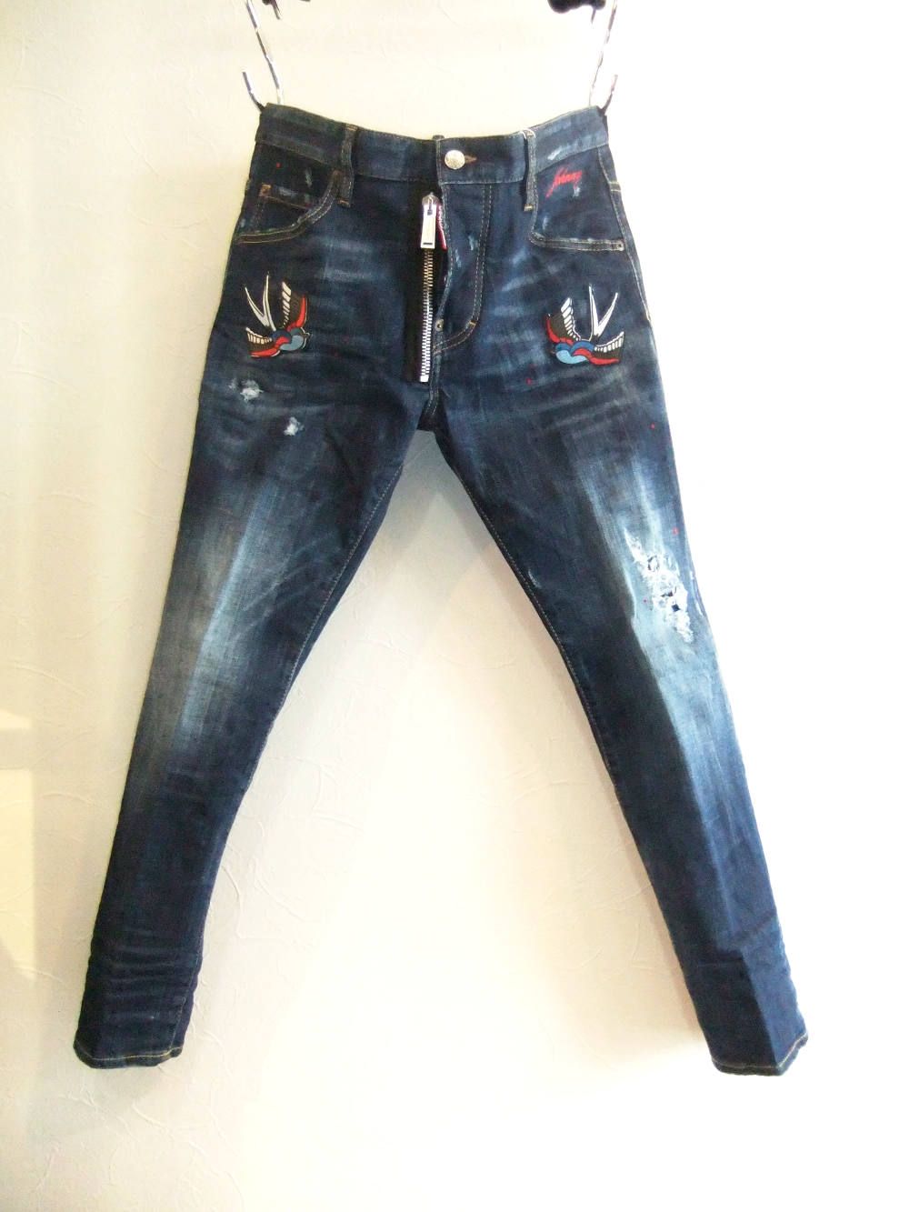 新品NEWDSQUARED2 SKATER JEAN フロントジップ パンツ