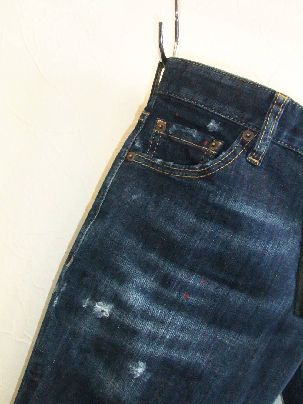 Dsquared2 - SLIM JEAN フロントジップ DARK TATOO WASH スリム