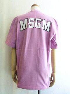 《LADIES》 バック ロゴプリント コットン T-シャツ (ピンク) MDM160-184299