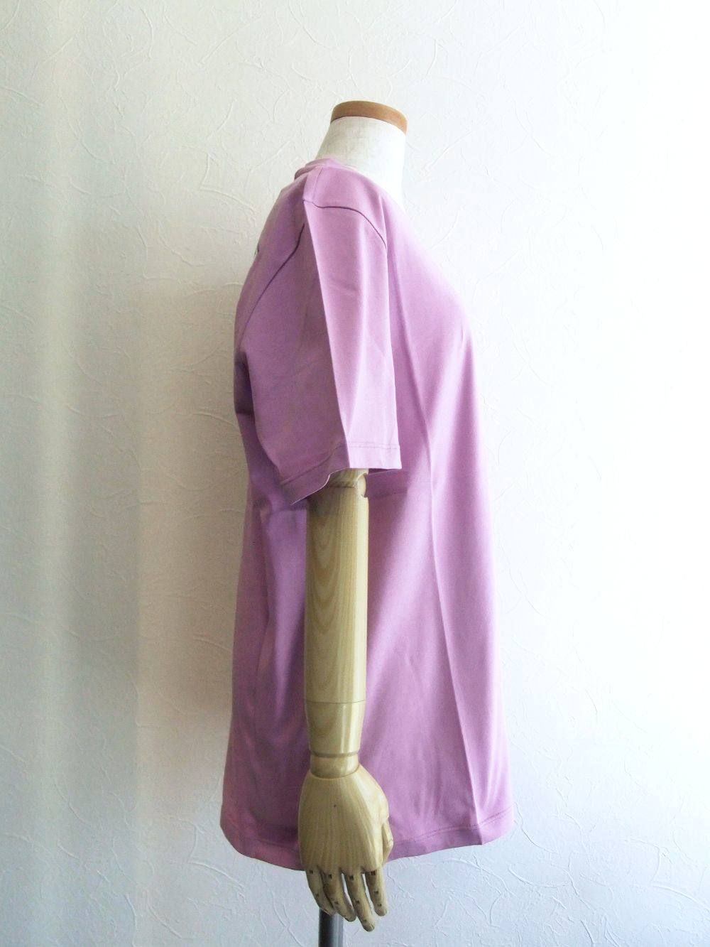 《LADIES》 バック ロゴプリント コットン T-シャツ (ピンク) MDM160-184299