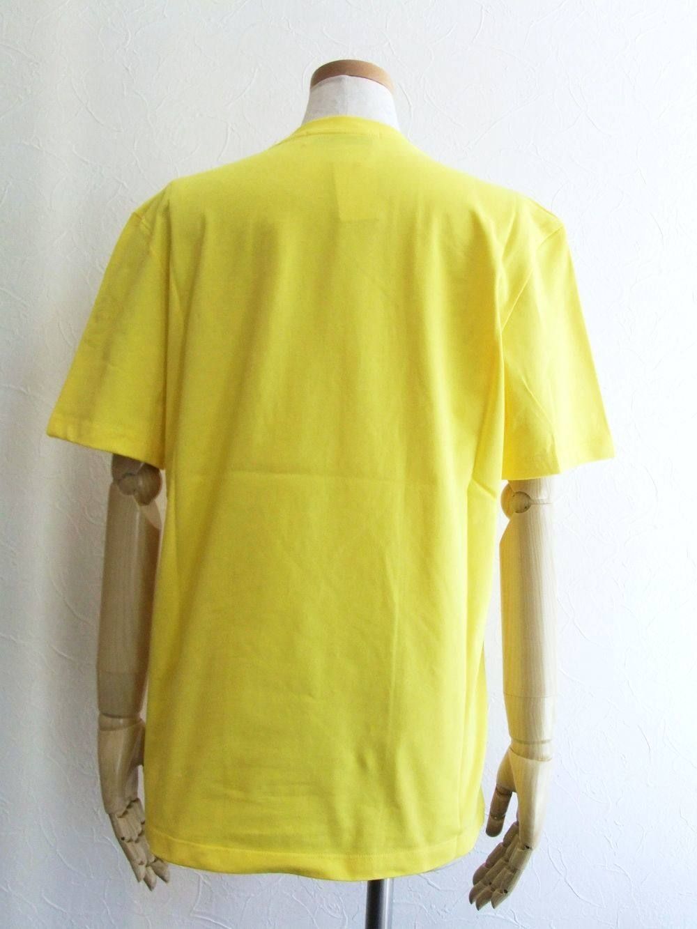 《LADIES》 シルバー ロゴプリント コットン T-シャツ (イエロー)MDM162-184299