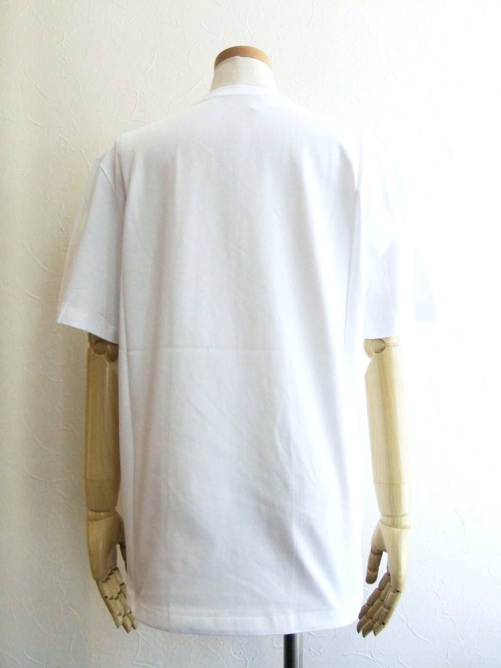 《LADIES》 シルバー ロゴプリント コットン T-シャツ (ホワイト)MDM162-184299