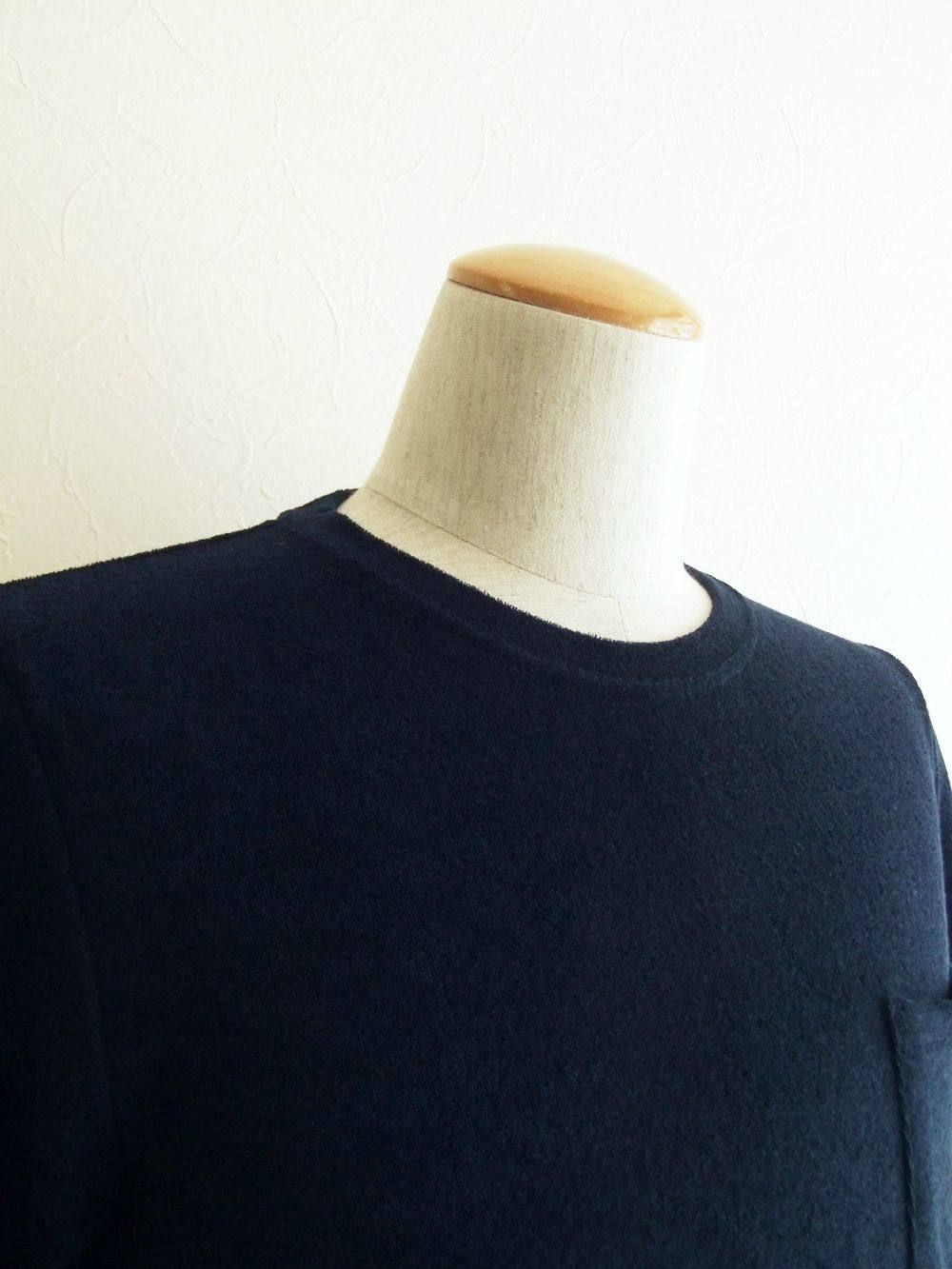 クルーネック 半袖パイルTシャツ (NAVY)   RS/TC442-581501