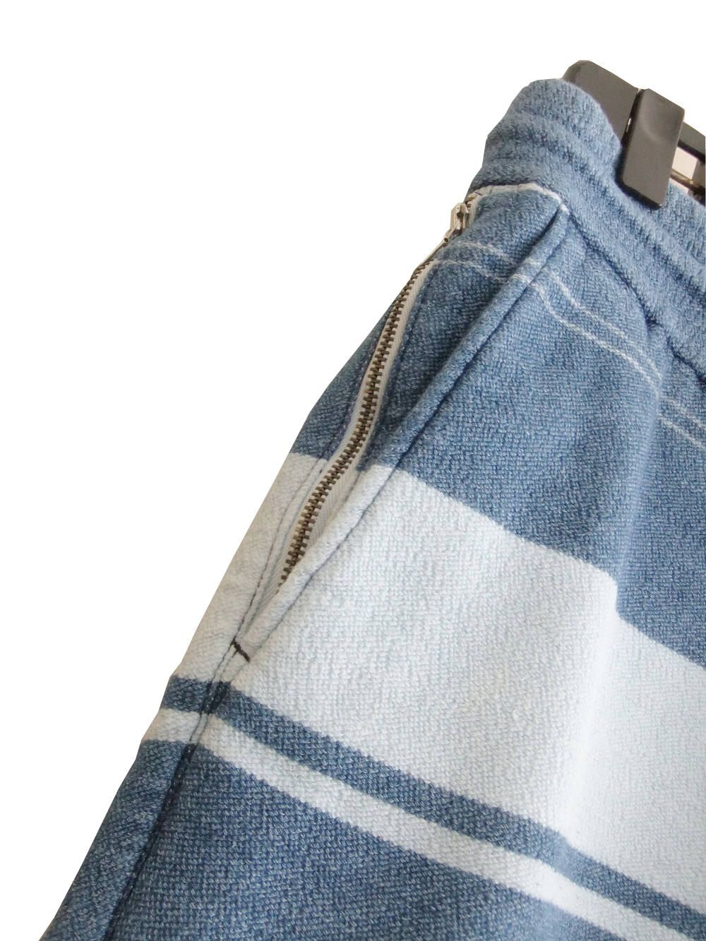 パイル パネルボーダーショーツ (NAVY)  MSG18S5029